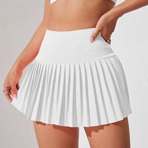 CourtClass Wide Waistband Pleated Sports Skort Tennis Skort